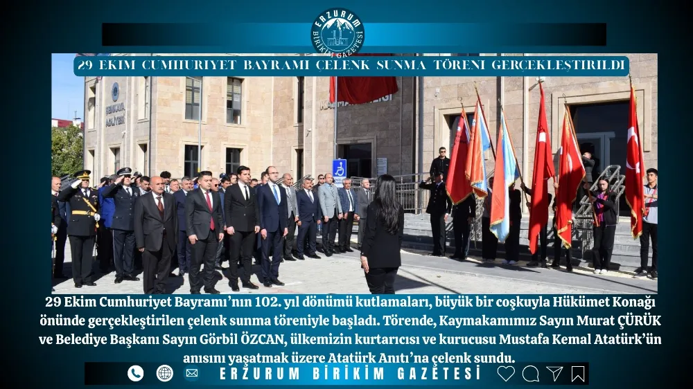 29 Ekim Cumhuriyet Bayramı Çelenk Sunma Töreni Gerçekleştirildi