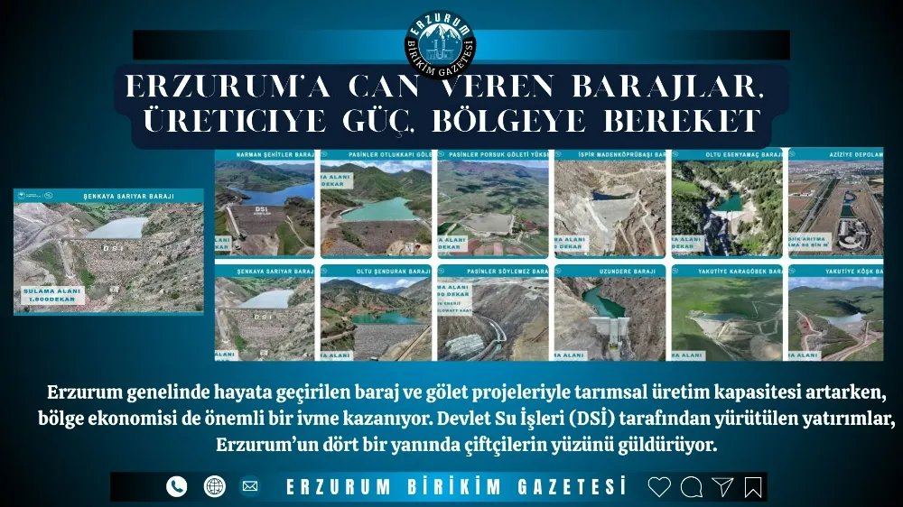 Erzurum’a Can Veren Barajlar,  Üreticiye Güç, Bölgeye Bereket