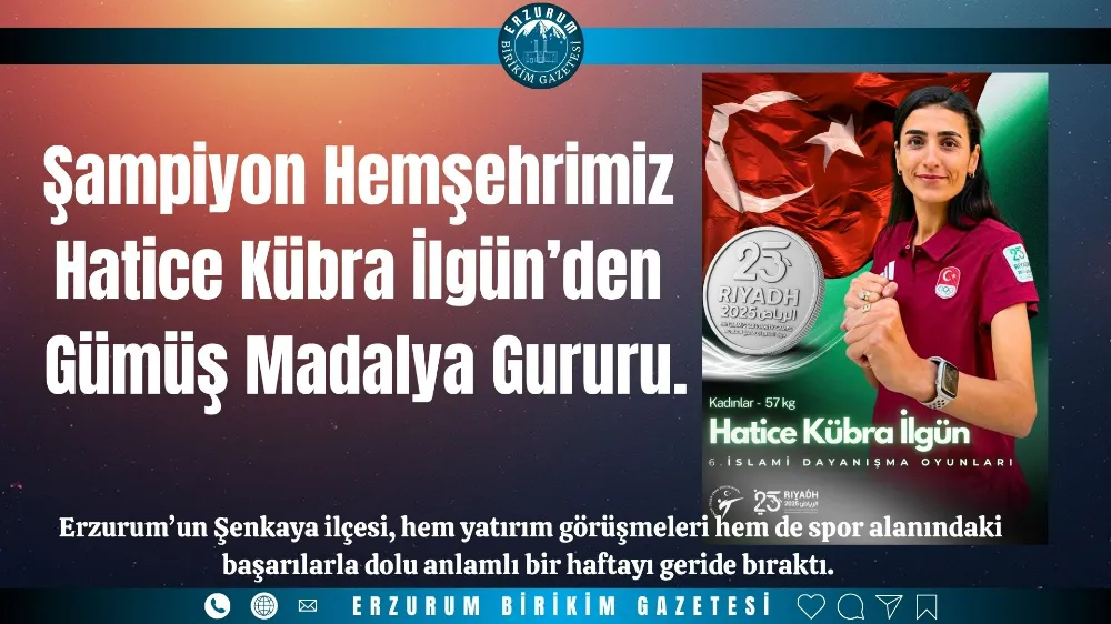 Şampiyon Hemşehrimiz Hatice Kübra İlgün’den Gümüş Madalya Gururu!