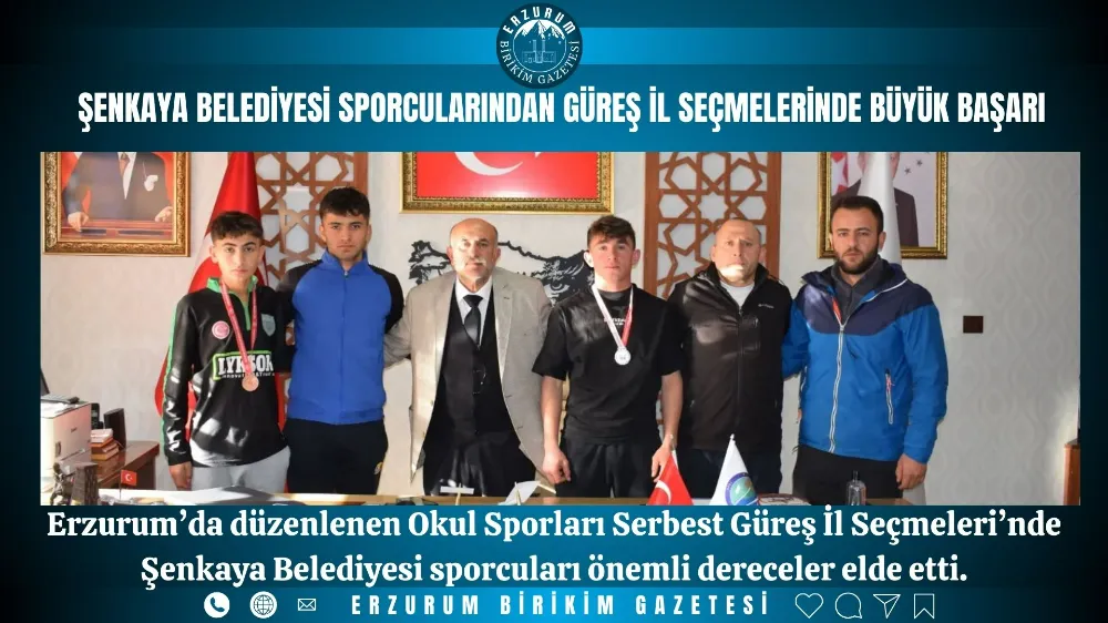 📰 Şenkaya Belediyesi Sporcularından Güreş İl Seçmelerinde Büyük Başarı