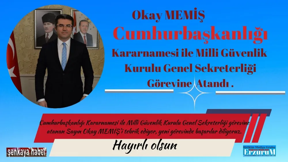 Cumhurbaşkanlığı Kararnamesi ile Milli Güvenlik Kurulu (MGK) Genel Sekreterliği Görevine Atandı.