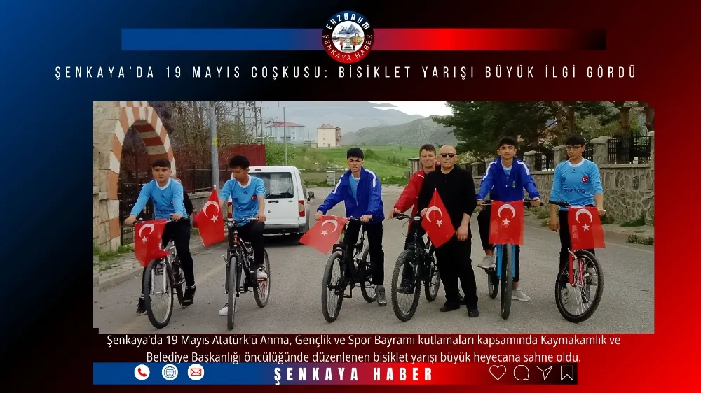 Şenkaya’da 19 Mayıs Coşkusu: Bisiklet Yarışı Büyük İlgi Gördü