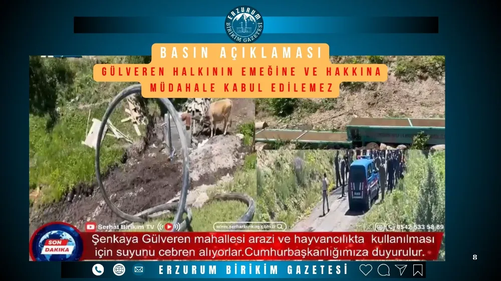 Gülveren Halkının Emeğine ve Hakkına Müdahale Kabul Edilemez