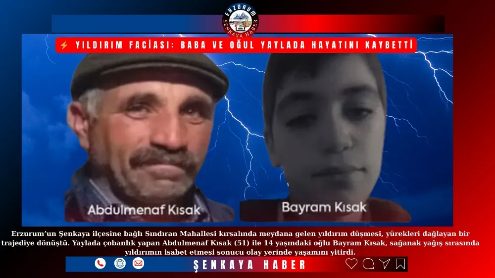 ⚡ Yıldırım Faciası: Baba ve Oğul Yaylada Hayatını Kaybetti