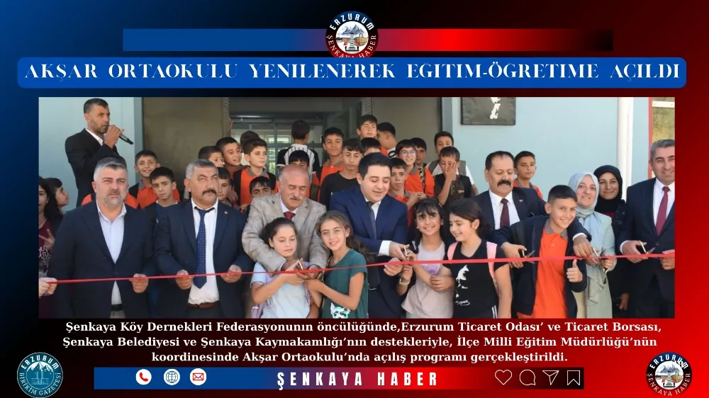 Akşar Ortaokulu Yenilenerek Eğitim-Öğretime Açıldı